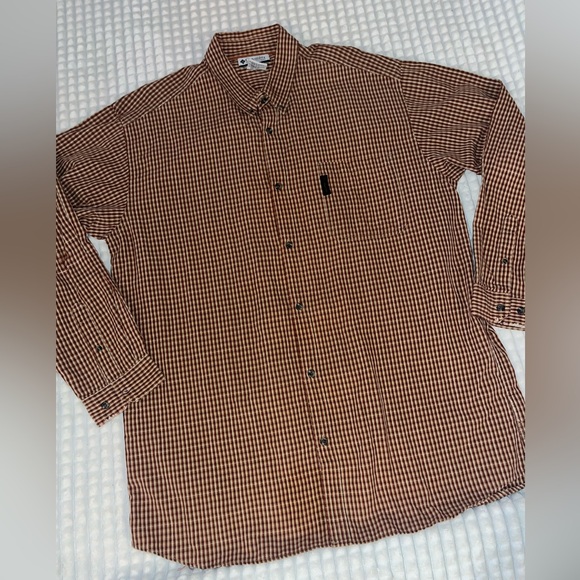 Plaid Columbia Button Down Collared Long Sleeve Shirt Mens 2XL - Picture 1 of 7